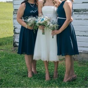 Azazie Dress Navy Chiffon Bridesmaid Cocktail